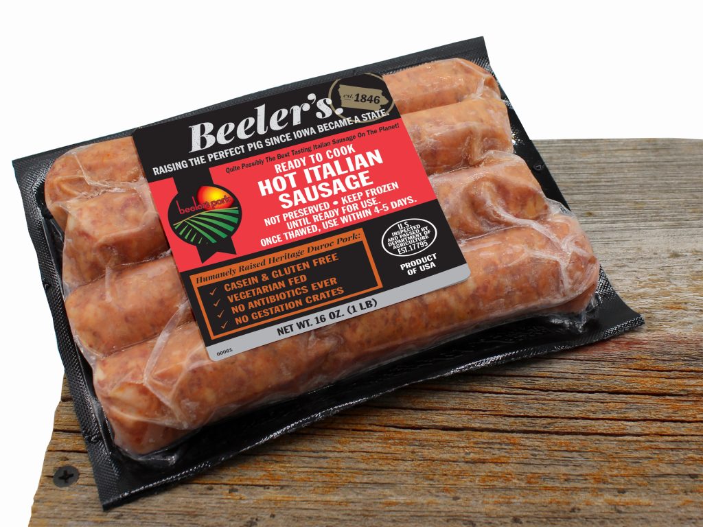 Hot Italian Sausage Links - Beeler's Pure Pork